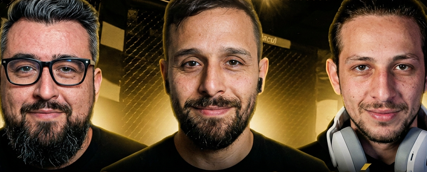Augusto Niez-Gay, GenioMMA y Kote Cruz, los tres comentaristas que narrarán Samurai Fight House 31 el 26 de septiembre.